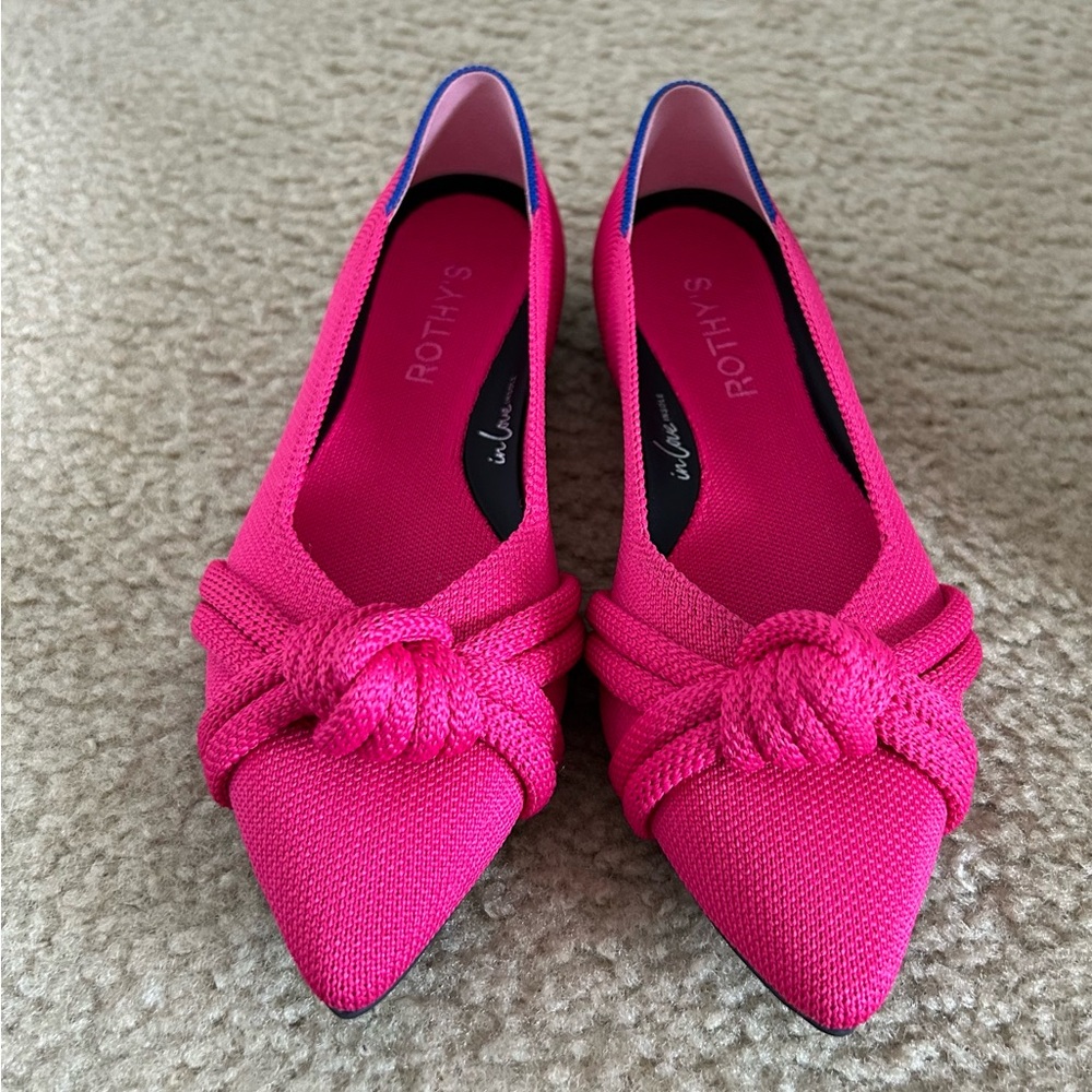 Rothy's Fuchsia Knotted Flats